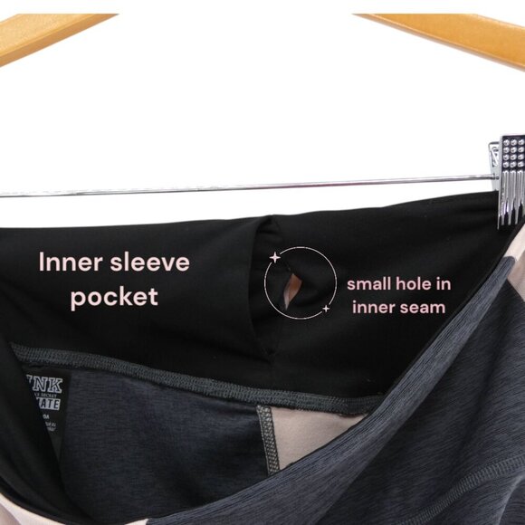 PINK VS VICTORIA'S SECRET Ultimate High Waist Colorblock Black Mesh Size L - Picture 5 of 5